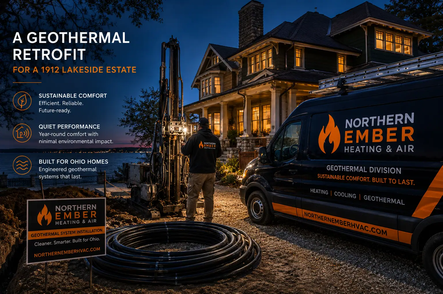 A geothermal retrofit for a 1912 lakeside estate